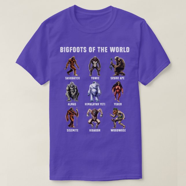 Camiseta Bigfoots Of The World (Frente do Design)