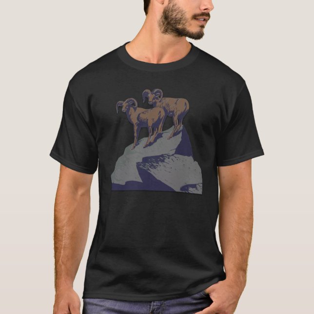 Camiseta Bighorn Sheep American West Willife (Frente)