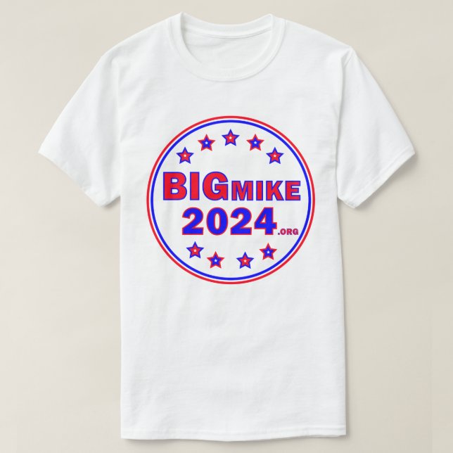 Camiseta BigMike2024: Camisa-T masculina (Frente do Design)