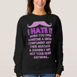 Camiseta bigode complementa Piadas de humor facial com cabe