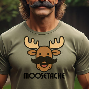 Camiseta Bigode de Alce Presentes Divertidos para o Papai 