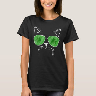 Camiseta Bigode de Gato & Óculos de Sol Distressed St Patri