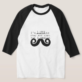 Camiseta Bigode de Humor Negro Engraçado