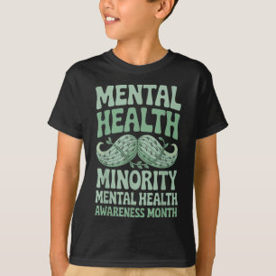 Camiseta Bigode Groovy Minoria Conscientização da Saúde Men