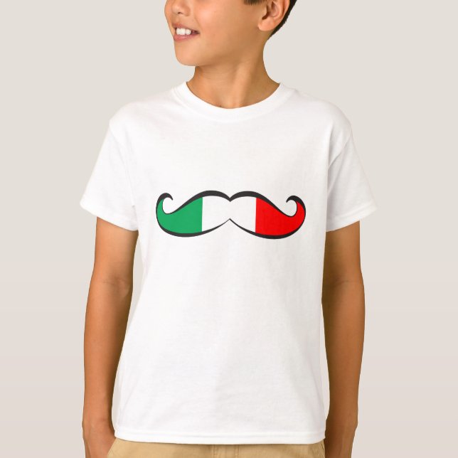 Camiseta Bigode italiano da bandeira (Frente)