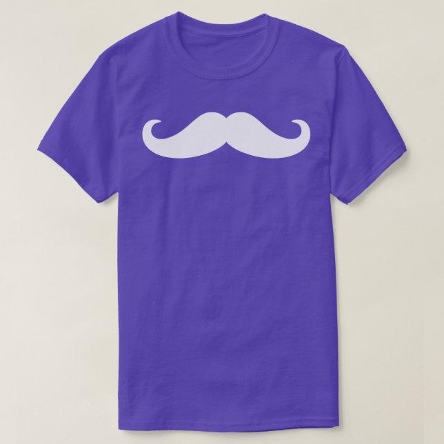 Camiseta bigode macio com bigode raspou TShir clássico faci (Frente do Design)