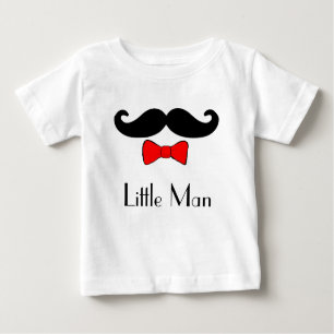 Camiseta Bigode pequeno do homem e Bowtie vermelho