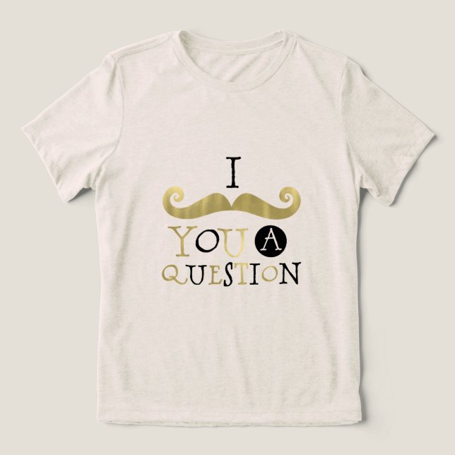 Camiseta Bigode Preto Dourado (Design frontal)