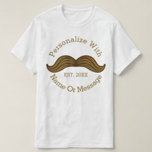 Camiseta Bigode retro PERSONALIZADO