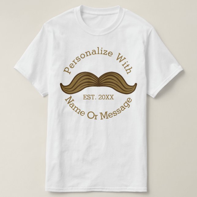 Camiseta Bigode retro PERSONALIZADO (Frente do Design)