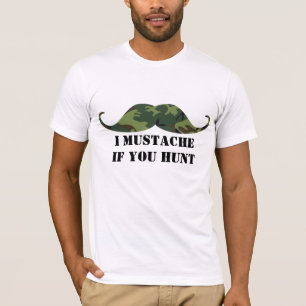 Camiseta Bigode verde de Camo - bigode de I se você caça