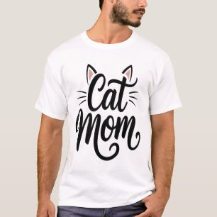 Camiseta Bigodes e Orelhas de Mãe de Gato