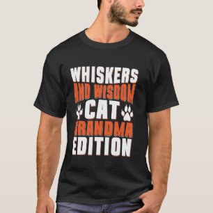 Camiseta Bigodes e Sabedoria Gata Vovó Edição Gata Vovó