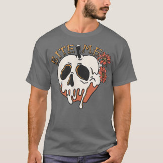 Camiseta Biite-me, Bonita e Engraçada Cabeça de Esqueleto S