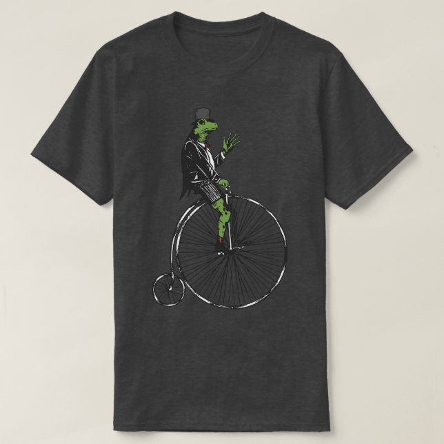 Camiseta Bike de Alta Roda com Sapo Estético Steampunk (Frente do Design)