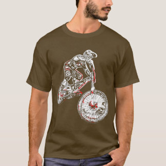 Camiseta Bike de montanha, descida, MTB, motociclista, bici