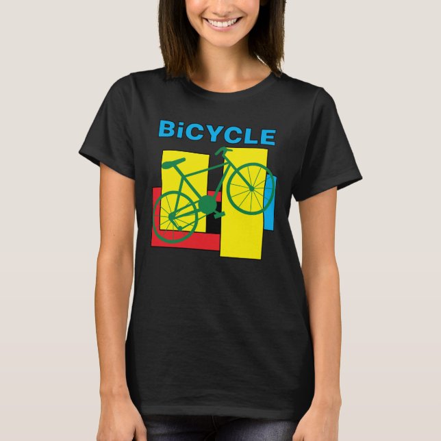 Camiseta Bike do bloco de cores (Frente)
