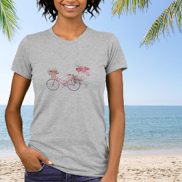 Camiseta Bike e Balões de Aquarela