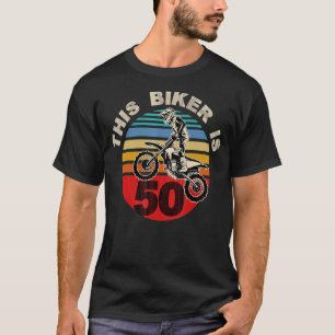 Camiseta Bike Mot, Camada De 50 Anos, Festa de aniversário