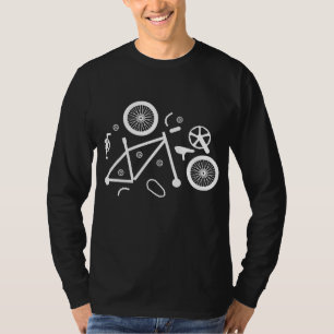 Camiseta Bike Parts Bicycle Anatomy Biking