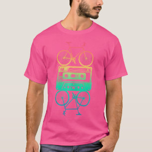 Camiseta Bike Wheels Cyclist Music Lover Bmx Cassette Bicyc