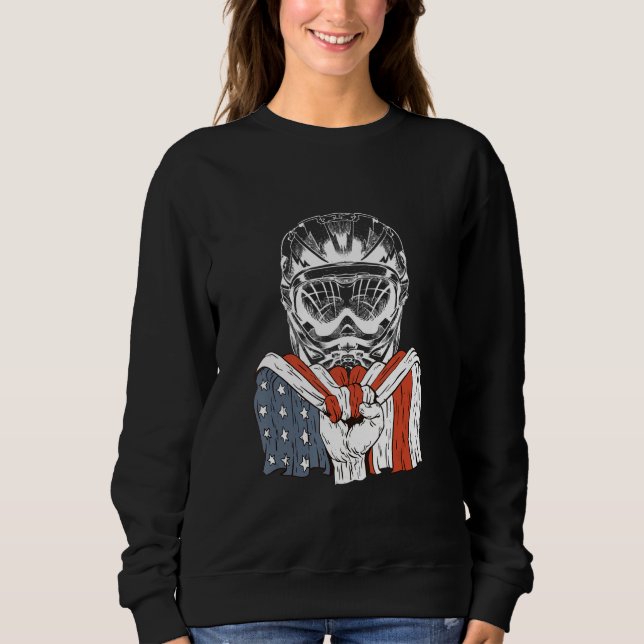 Camiseta bike with American Flag (Frente)