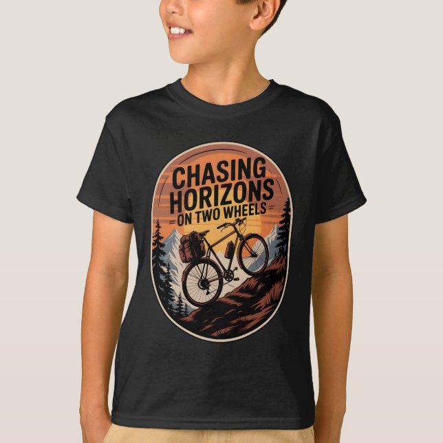 Camiseta Bikepacking Outdoor Mountain Biking Chasing Horizo (Frente)