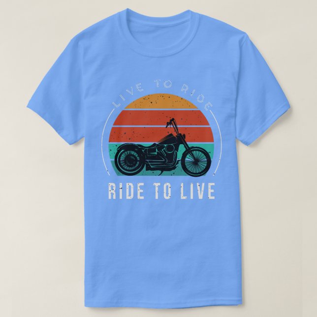 Camiseta Biker 1 de motocicleta ao Vivo para Correr (Frente do Design)