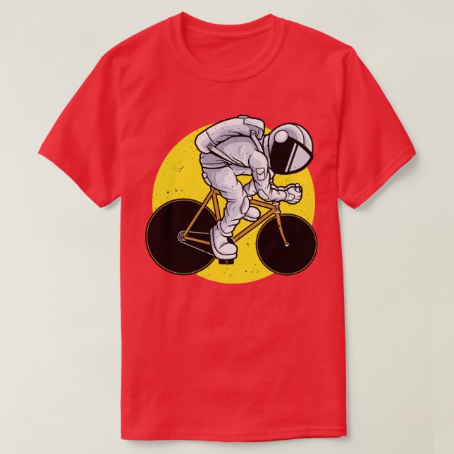 Camiseta Biker Astronaut Space Cicycle (Frente do Design)