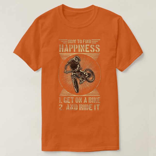 Camiseta Biker Bicycle Cycle Rider Ride 192 (Frente do Design)