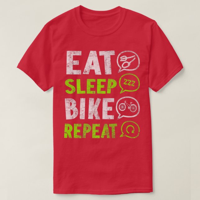 Camiseta Biker Bicycle Cycling Cycle Rider Bike Ride 188 (Frente do Design)