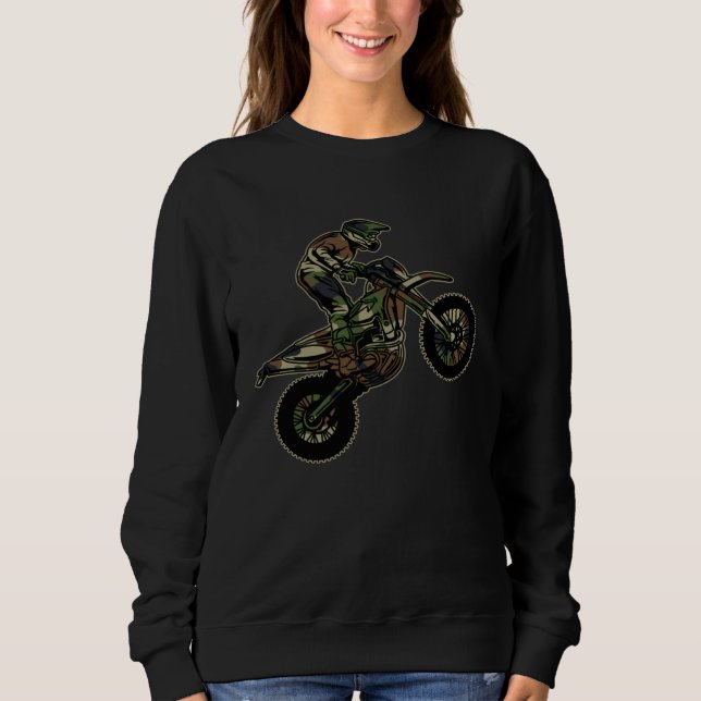 Camiseta Biker Camouflage Motorbike Crossbike Bike Rider Tr (Frente)