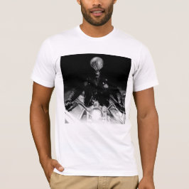 Camiseta Biker de alienígena (Versão Preta e Branca)