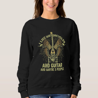 Camiseta Biker Eu Gosto De Guitarras De Motocicletas E Talv