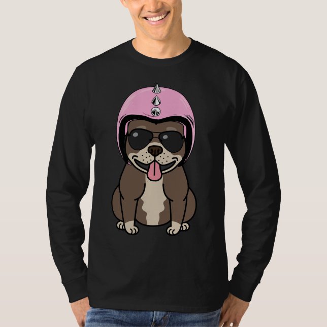 Camiseta Biker French Bulldog Para Mulheres (Frente)