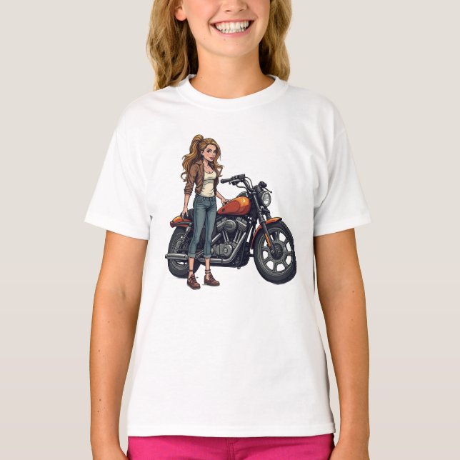 Camiseta Biker Girl (Frente)