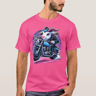 Camiseta Biker Goat Riding Motorbike