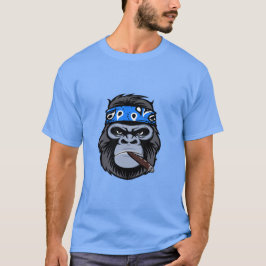 Camiseta Biker gorilla fumando arte de charuto fumante
