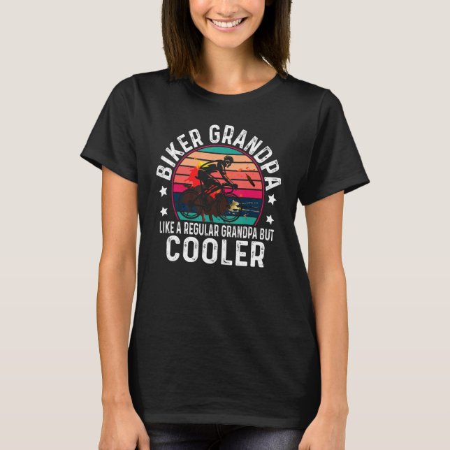 Camiseta Biker Grandpa Like A Regular Grandpa Cyclist Ridin (Frente)