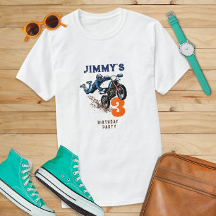 Camiseta Biker Kid Dirt Stunt Bike Aniversário