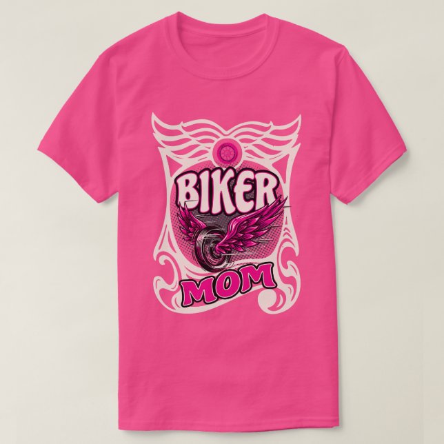 Camiseta Biker Mãe Motocicletas Mulheres (Frente do Design)
