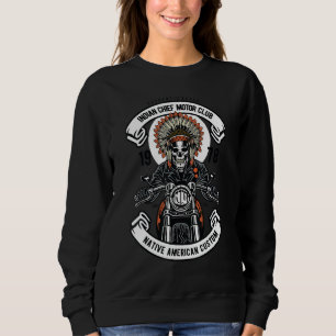 Camiseta Biker Para Homens Chefe Indígena Indígena American