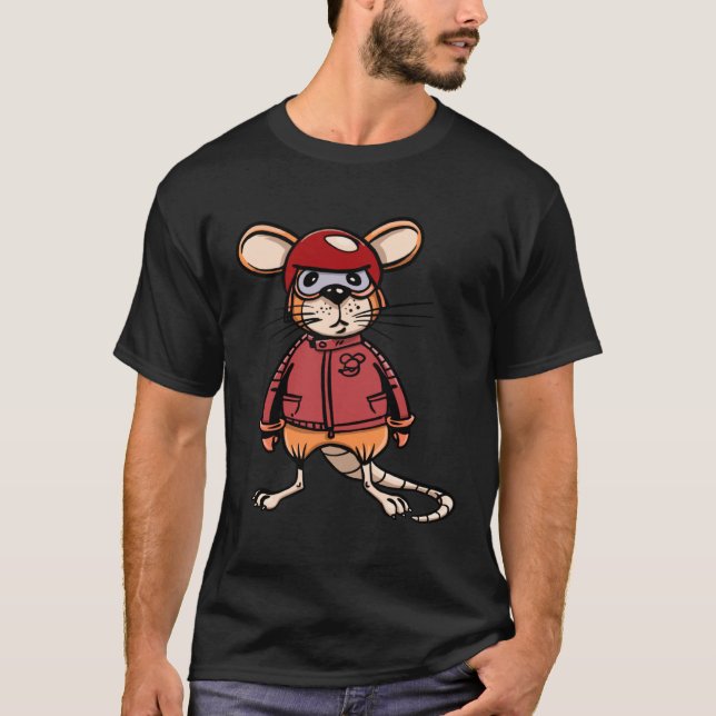 Camiseta Biker Rat   Mouse (Frente)