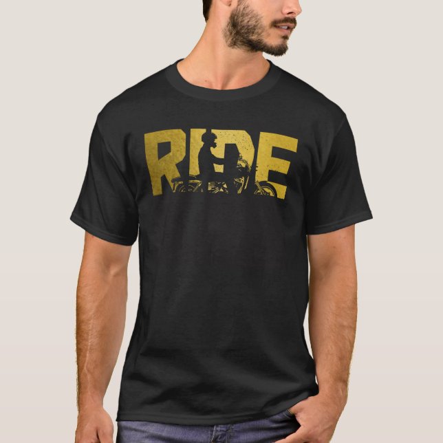 Camiseta Biker RIDE Motorcycle (Frente)