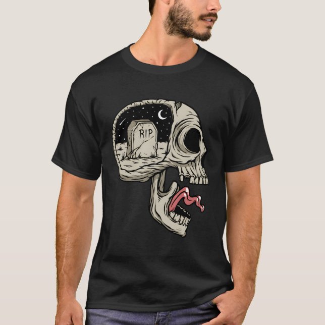 Camiseta Biker Skeleton Mystic Death Bone (Frente)