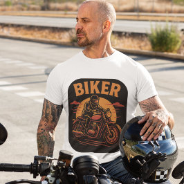 Camiseta Biker stilvolle Motorradfahrer Illustration