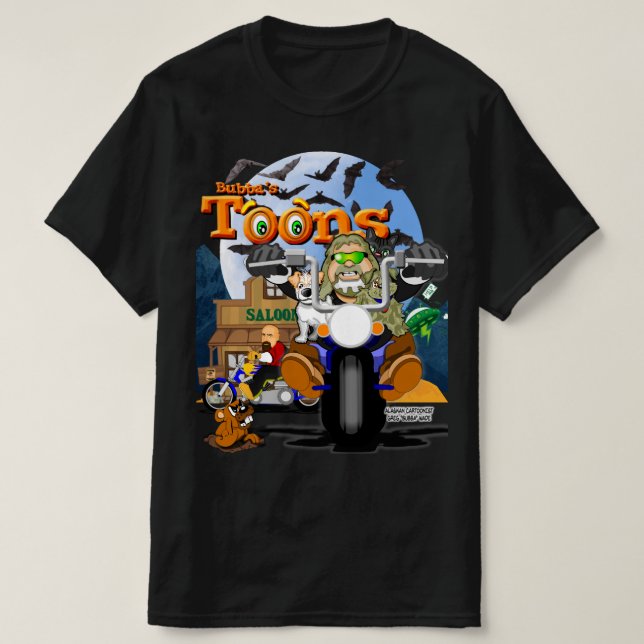 Camiseta Biker Tee do Cartoon de Bubba (Frente do Design)