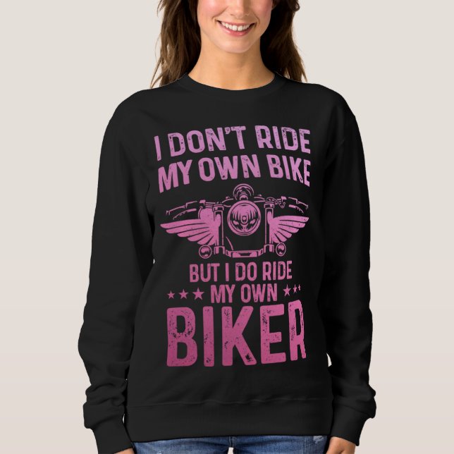 Camiseta Biker Wife Girl I Ride My Own Biker  Motorcycle  1 (Frente)