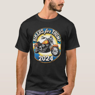 Camiseta Bikers For Trump 2024 - Patriotic Cycling