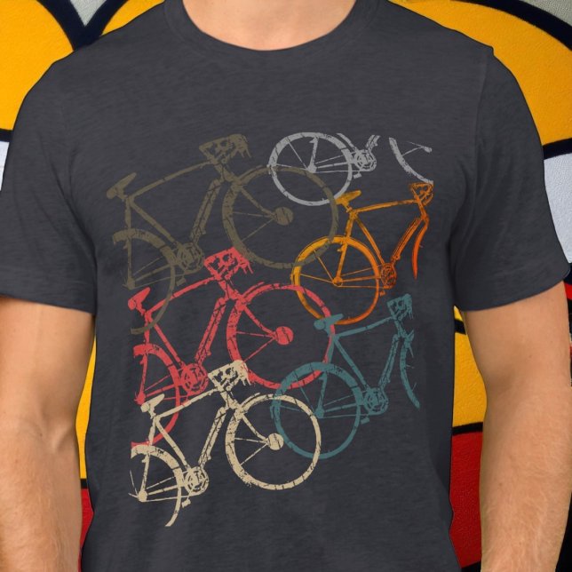 Camiseta Bikes Gráficos / Bicicletas Heather Preta (Criador carregado)